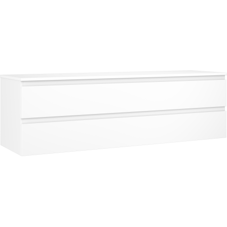 Mexen Orio koupelnová skříňka pod umyvadlo 160 cm s deskou, 2 zásuvky, bílá matná - 91A10-16047-2-BFFC01