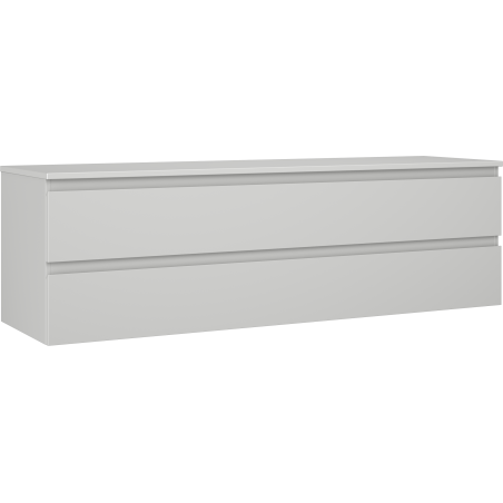 Mexen Orio koupelnová skříňka pod umyvadlo 160 cm s deskou, 2 zásuvky, šedá mat - 91A10-16047-2-BFFC62