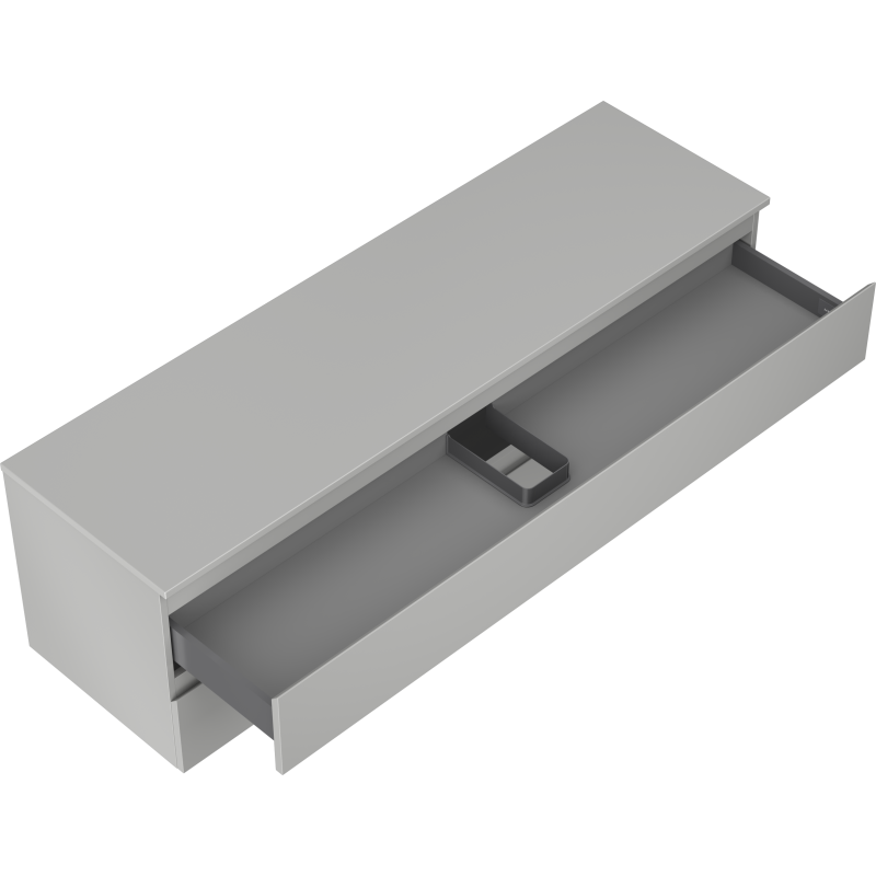 Mexen Orio koupelnová skříňka pod umyvadlo 160 cm s deskou, 2 zásuvky, šedá mat - 91A10-16047-2-BFFC62