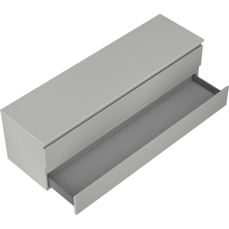 Mexen Orio koupelnová skříňka pod umyvadlo 160 cm s deskou, 2 zásuvky, šedá mat - 91A10-16047-2-BFFC62