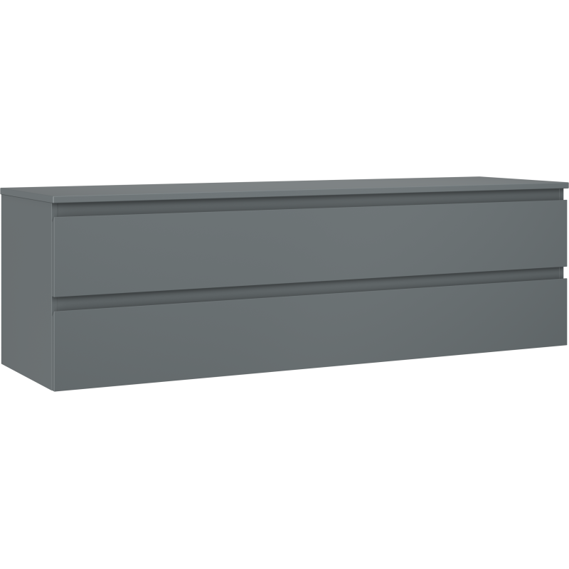 Mexen Orio koupelnová skříňka pod umyvadlo 160 cm s deskou, 2 zásuvky, matný grafit - 91A10-16047-2-BFFC66