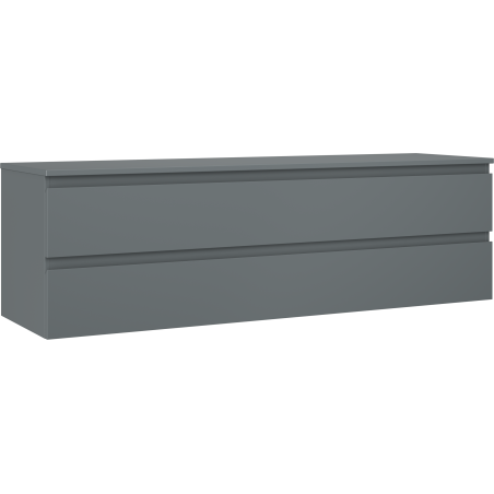 Mexen Orio koupelnová skříňka pod umyvadlo 160 cm s deskou, 2 zásuvky, matný grafit - 91A10-16047-2-BFFC66