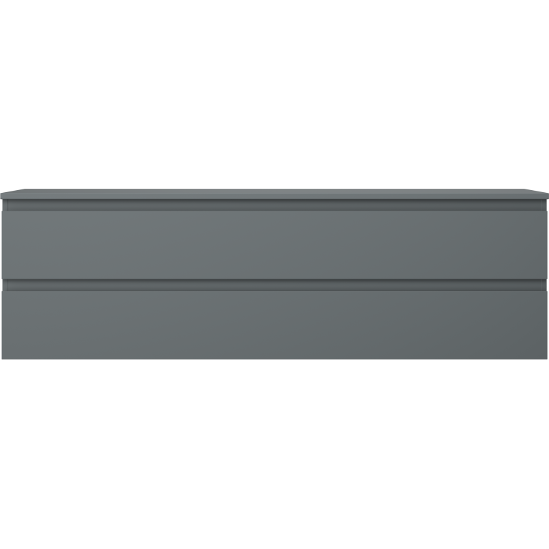 Mexen Orio koupelnová skříňka pod umyvadlo 160 cm s deskou, 2 zásuvky, matný grafit - 91A10-16047-2-BFFC66