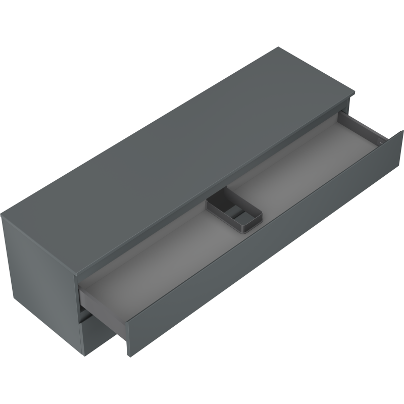 Mexen Orio koupelnová skříňka pod umyvadlo 160 cm s deskou, 2 zásuvky, matný grafit - 91A10-16047-2-BFFC66