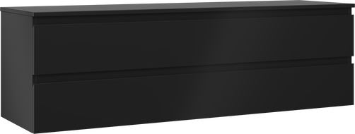 Mexen Orio koupelnová skříňka pod umyvadlo 160 cm s deskou, 2 zásuvky, černá mat - 91A10-16047-2-BFFC71