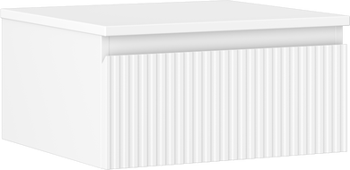 Mexen Rivel koupelnová skříňka pod umyvadlo 50 cm s deskou, 1 zásuvka, drážkovaná, bílá mat - 91A20-05023-1-BFC01