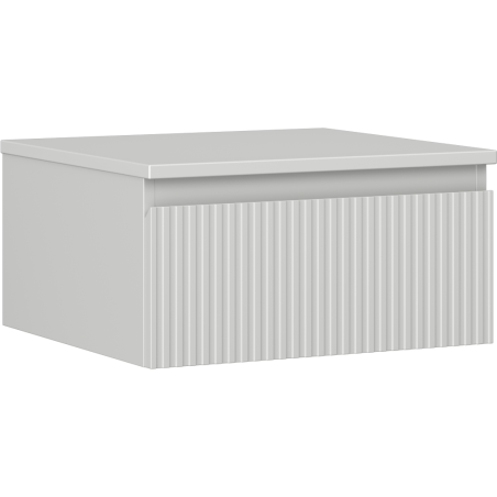 Mexen Rivel koupelnová skříňka pod umyvadlo 50 cm s deskou, 1 zásuvka, drážkovaná, šedý mat - 91A20-05023-1-BFC62