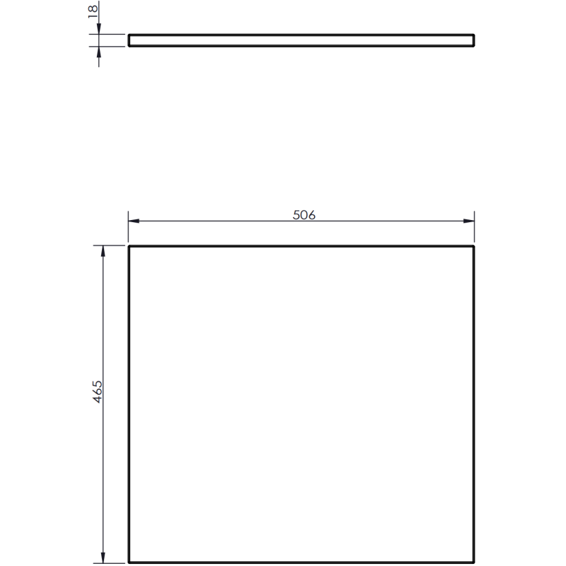 Mexen Rivel koupelnová skříňka pod umyvadlo 50 cm s deskou, 1 zásuvka, drážkovaná, grafit mat - 91A20-05023-1-BFC66