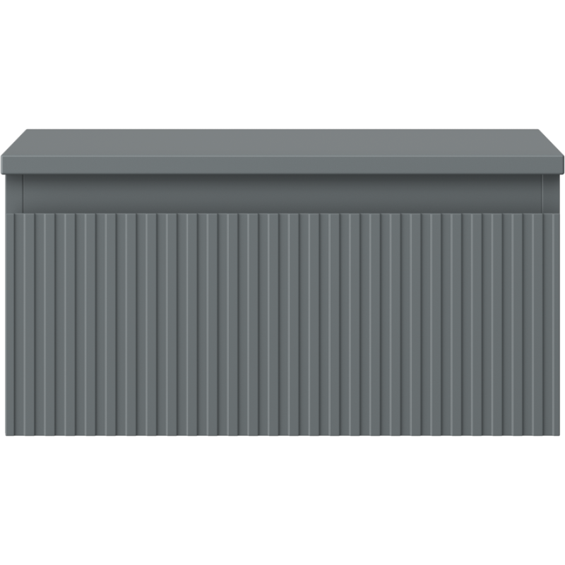 Mexen Rivel koupelnová skříňka pod umyvadlo 50 cm s deskou, 1 zásuvka, drážkovaná, grafit mat - 91A20-05023-1-BFC66