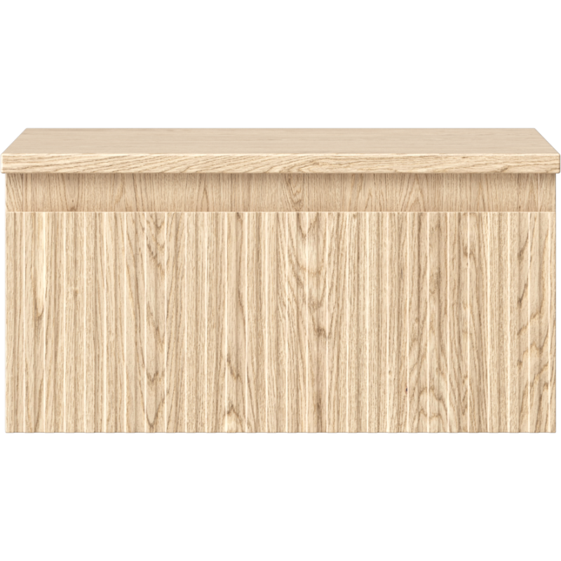 Mexen Rivel koupelnová skříňka pro umyvadlo 50 cm s deskou, 1 zásuvka, drážkovaná, dub - 91A20-05023-1-BFC81