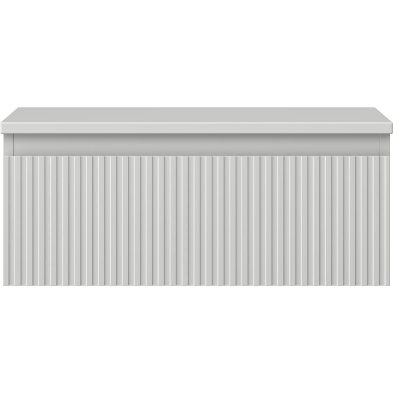 Mexen Rivel koupelnová skříňka pod umyvadlo 60 cm s deskou, 1 zásuvka, drážkovaná, šedá mat - 91A20-06023-1-BFC62