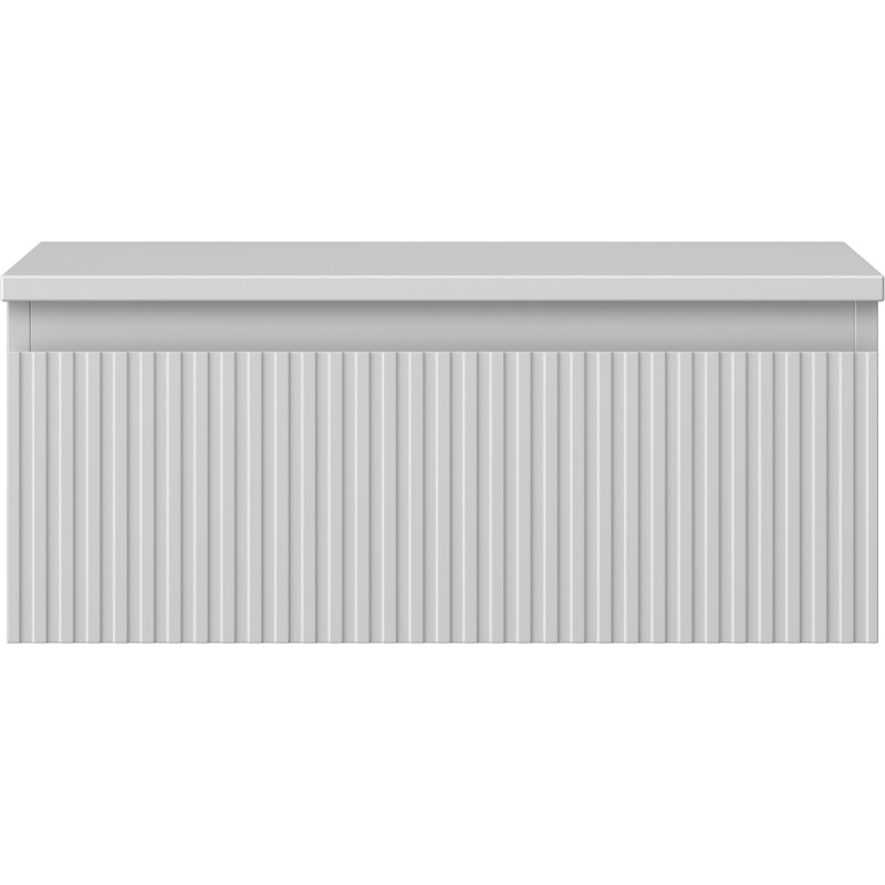 Mexen Rivel koupelnová skříňka pod umyvadlo 60 cm s deskou, 1 zásuvka, rýhovaná, šedá mat - 91A20-06023-1-BFC62
