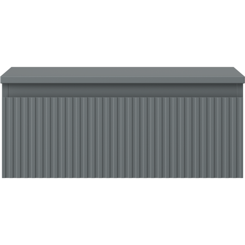 Mexen Rivel koupelnová skříňka pod umyvadlo 60 cm s deskou, 1 zásuvka, drážkovaná, grafit mat - 91A20-06023-1-BFC66