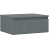 Mexen Rivel koupelnová skříňka pod umyvadlo 60 cm s deskou, 1 zásuvka, drážkovaná, grafit mat - 91A20-06023-1-BFC66