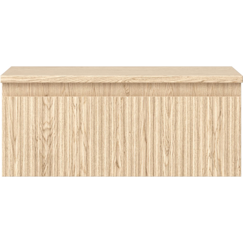 Mexen Rivel koupelnová skříňka pod umyvadlo 60 cm s deskou, 1 zásuvka, ryhovaná, dub - 91A20-06023-1-BFC81