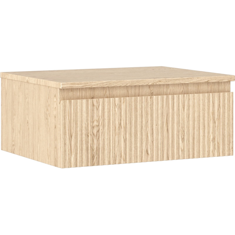 Mexen Rivel koupelnová skříňka pod umyvadlo 60 cm s deskou, 1 zásuvka, ryhovaná, dub - 91A20-06023-1-BFC81