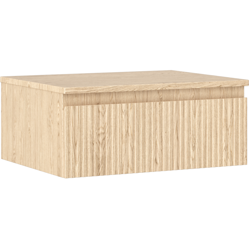 Mexen Rivel skříňka pod umyvadlo 60 cm s deskou, 1 zásuvka, rýhovaná, dub - 91A20-06023-1-BFC81