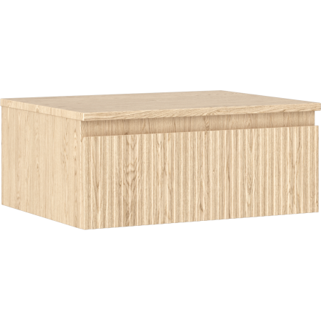 Mexen Rivel koupelnová skříňka pod umyvadlo 60 cm s deskou, 1 zásuvka, ryhovaná, dub - 91A20-06023-1-BFC81