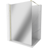 Mexen Kioto sprchová stěna Walk-in 100 x 200 cm, zrcadlová 8 mm, zlatá - 800-100-101-50-50