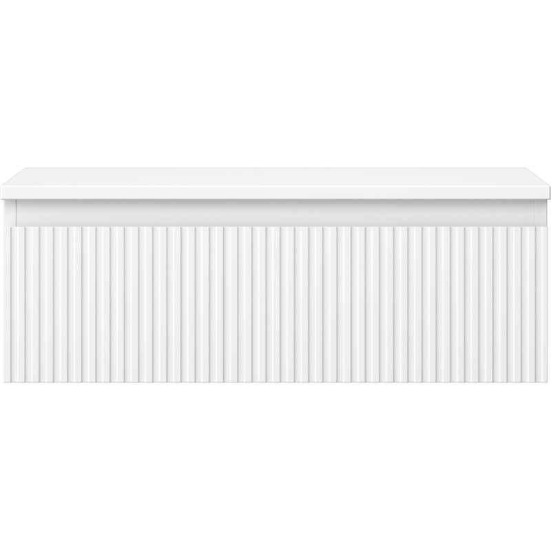 Mexen Rivel koupelnová skříňka pod umyvadlo 70 cm s deskou, 1 zásuvka, drážkovaná, bílá mat - 91A20-07023-1-BFC01