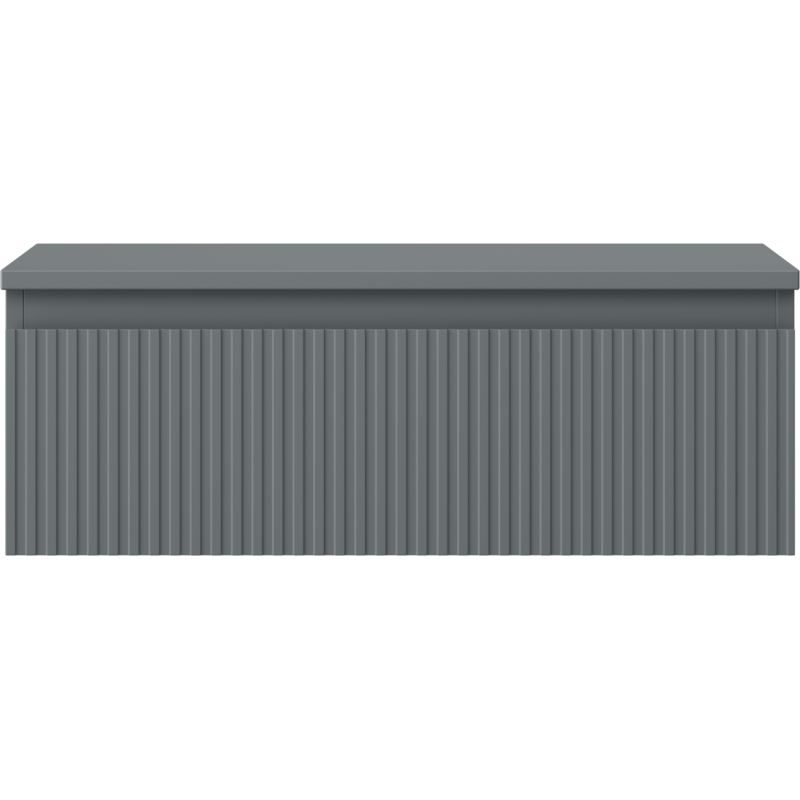 Mexen Rivel koupelnová skříňka pod umyvadlo 70 cm s deskou, 1 zásuvka, drážkovaná, grafit mat - 91A20-07023-1-BFC66