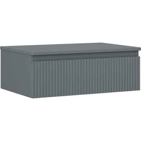 Mexen Rivel koupelnová skříňka pod umyvadlo 70 cm s deskou, 1 zásuvka, drážkovaná, grafit mat - 91A20-07023-1-BFC66