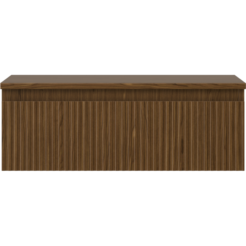 Mexen Rivel koupelnová skříňka pod umyvadlo 70 cm s deskou, 1 zásuvka, drážkovaná, ořech - 91A20-07023-1-BFC86