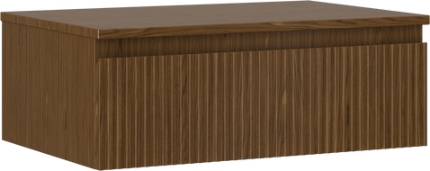 Mexen Rivel koupelnová skříňka pod umyvadlo 70 cm s deskou, 1 zásuvka, rýhovaná, ořech - 91A20-06023-1-BFC86