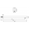 Mexen Cube nástěnné sprchové rameno 40 cm chrom - 79111-00