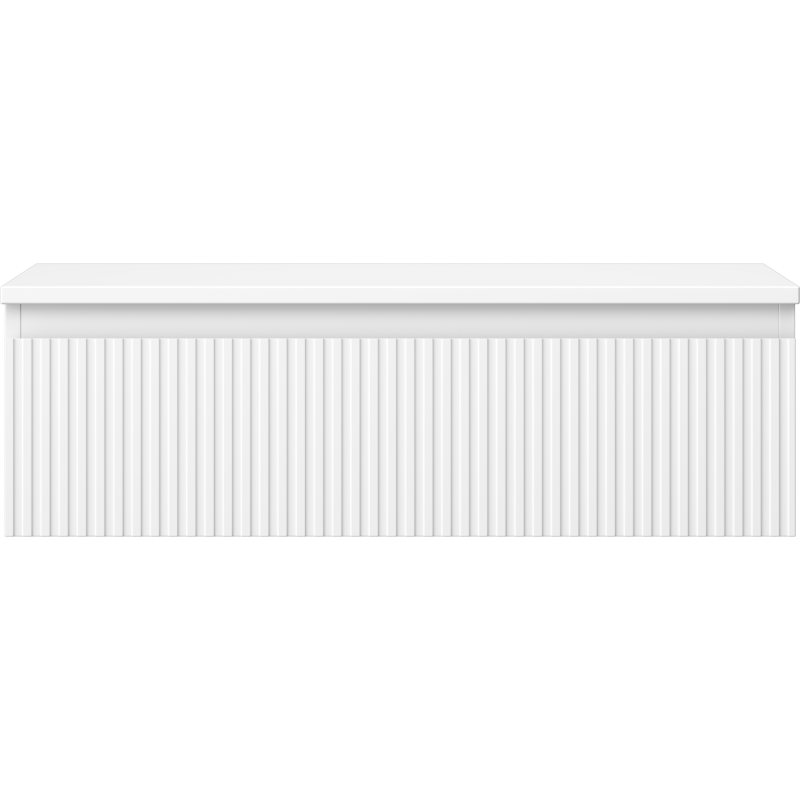 Mexen Rivel koupelnová skříňka pod umyvadlo 80 cm s deskou, 1 zásuvka, rýhovaná, bílá matná - 91A20-08023-1-BFC01