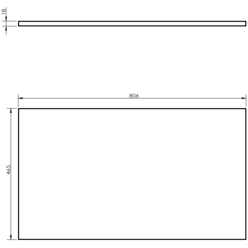 Mexen Rivel koupelnová skříňka pod umyvadlo 80 cm s deskou, 1 zásuvka, drážkovaná, šedý mat - 91A20-08023-1-BFC62