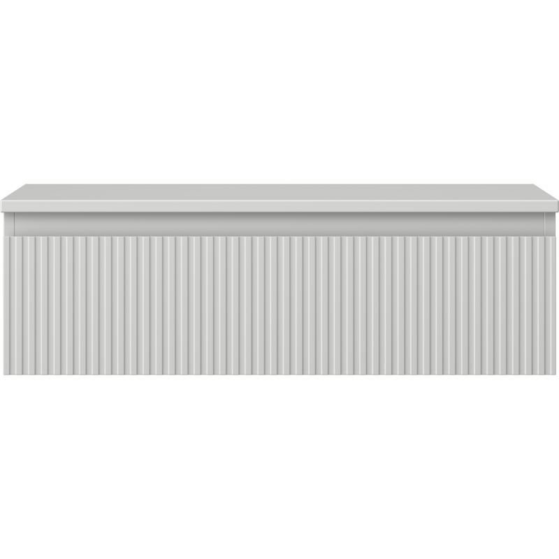 Mexen Rivel koupelnová skříňka pod umyvadlo 80 cm s deskou, 1 zásuvka, drážkovaná, šedý mat - 91A20-08023-1-BFC62