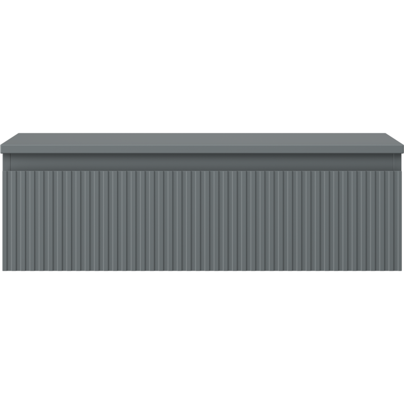 Mexen Rivel koupelnová skříňka pod umyvadlo 80 cm s deskou, 1 zásuvka, drážkovaná, grafit mat - 91A20-08023-1-BFC66