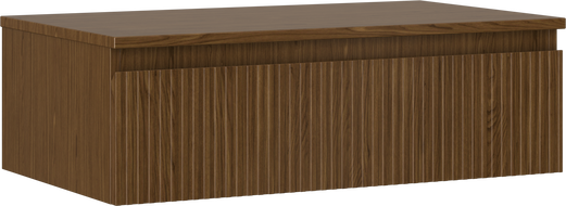 Mexen Rivel koupelnová skříňka pod umyvadlo 80 cm s deskou, 1 zásuvka, drážkovaná, ořech - 91A20-08023-1-BFC86