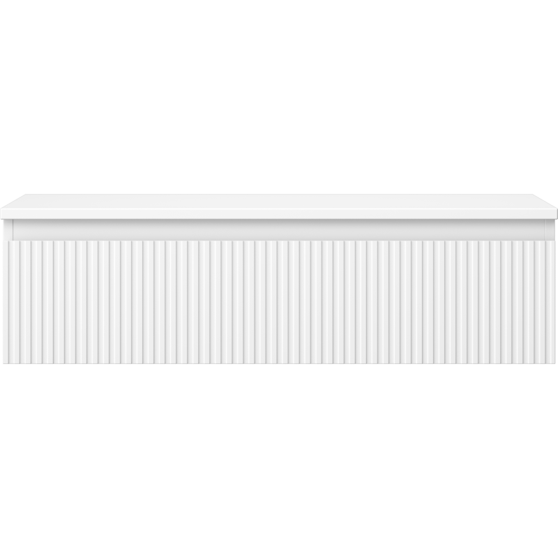 Mexen Rivel koupelnová skříňka pod umyvadlo 90 cm s deskou, 1 zásuvka, rýhovaná, bílá mat - 91A20-09023-1-BFC01