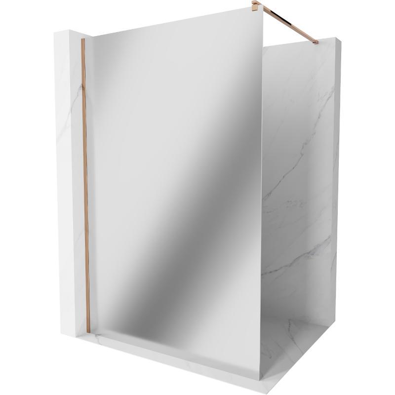 Mexen Kioto sprchová stěna Walk-in 110 x 200 cm, zrcadlo 8 mm, růžové zlato - 800-110-101-60-50