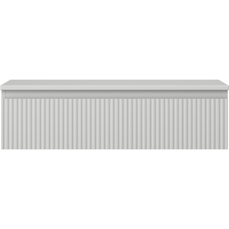 Mexen Rivel koupelnová skříňka pod umyvadlo 90 cm s deskou, 1 zásuvka, drážkovaná, šedá mat - 91A20-09023-1-BFC62