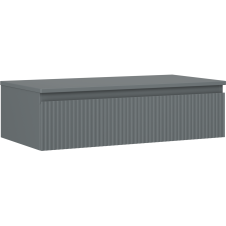 Mexen Rivel koupelnová skříňka pod umyvadlo 90 cm s deskou, 1 zásuvka, rýhovaná, grafit mat - 91A20-09023-1-BFC66