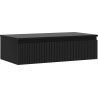 Mexen Rivel koupelnová skříňka pod umyvadlo 90 cm s deskou, 1 zásuvka, drážkovaná, černá mat - 91A20-09023-1-BFC71