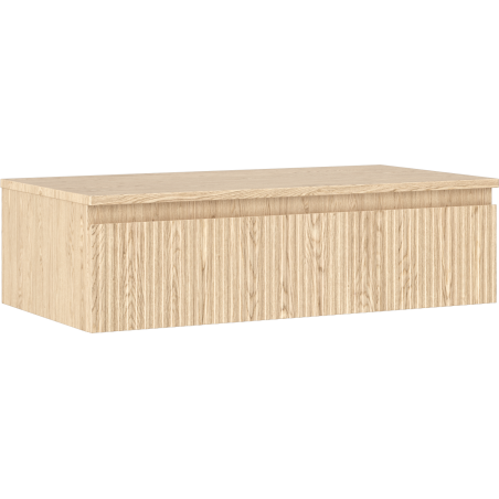 Mexen Rivel koupelnová skříňka pod umyvadlo 90 cm s deskou, 1 zásuvka, drážkovaná, dub - 91A20-09023-1-BFC81