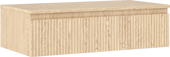 Mexen Rivel koupelnová skříňka pod umyvadlo 90 cm s deskou, 1 zásuvka, drážkovaná, dub - 91A20-09023-1-BFC81