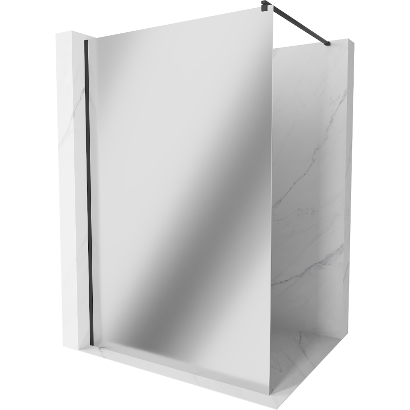 Mexen Kioto sprchová stěna Walk-in 70 x 200 cm, zrcadlo 8 mm, černá - 800-070-101-70-50