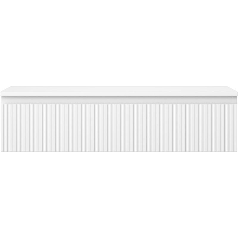Mexen Rivel koupelnová skříňka pod umyvadlo 100 cm s deskou, 1 zásuvka, drážkovaná, bílá mat - 91A20-10023-1-BFC01