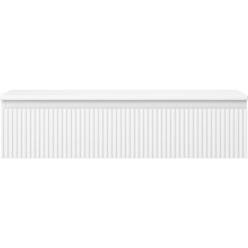 Mexen Rivel Koupelnová skříňka pod umyvadlo 100 cm s deskou, 1 zásuvka, rýhovaná, bílý mat - 91A20-10023-1-BFC01