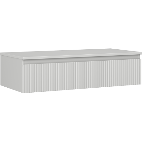 Mexen Rivel koupelnová skříňka pod umyvadlo 100 cm s deskou, 1 zásuvka, drážkovaná, šedá mat - 91A20-10023-1-BFC62