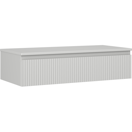 Mexen Rivel koupelnová skříňka pod umyvadlo 100 cm s deskou, 1 zásuvka, drážkovaná, šedá matná - 91A20-10023-1-BFC62