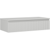 Mexen Rivel koupelnová skříňka pod umyvadlo 100 cm s deskou, 1 zásuvka, drážkovaná, šedá mat - 91A20-10023-1-BFC62