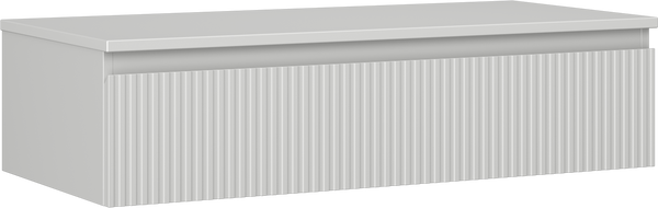 Mexen Rivel koupelnová skříňka pod umyvadlo 100 cm s deskou, 1 zásuvka, drážkovaná, šedá mat - 91A20-10023-1-BFC62