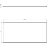 Mexen Rivel koupelnová skříňka pod umyvadlo 100 cm s deskou, 1 zásuvka, žebrovaná, grafit mat - 91A20-10023-1-BFC66