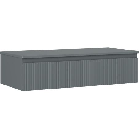 Mexen Rivel koupelnová skříňka pod umyvadlo 100 cm s deskou, 1 zásuvka, žebrovaná, grafit mat - 91A20-10023-1-BFC66